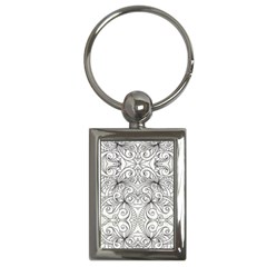 Drawing Floral Doodle 1 Key Chain (rectangle) by MedusArt