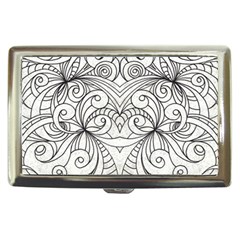 Drawing Floral Doodle 1 Cigarette Money Case by MedusArt