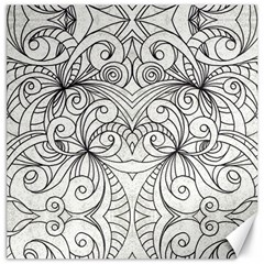 Drawing Floral Doodle 1 Canvas 16  X 16  (unframed) by MedusArt