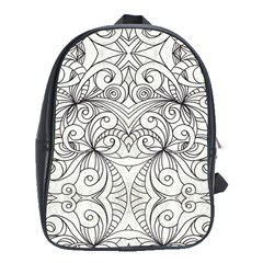 Drawing Floral Doodle 1 School Bag (xl) by MedusArt