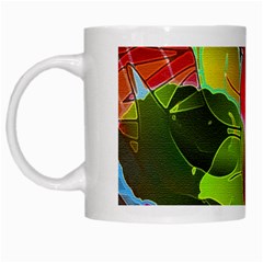 Floral Abstract 1 White Coffee Mug