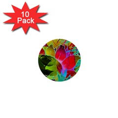 Floral Abstract 1 1  Mini Button (10 Pack)