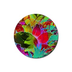 Floral Abstract 1 Drink Coaster (round) by MedusArt