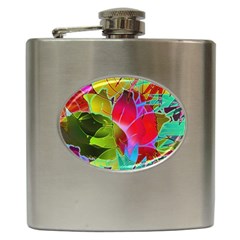 Floral Abstract 1 Hip Flask