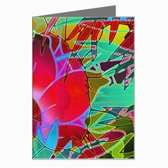 Floral Abstract 1 Greeting Card by MedusArt