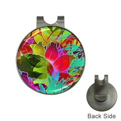 Floral Abstract 1 Hat Clip With Golf Ball Marker by MedusArt