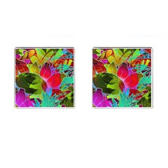 Floral Abstract 1 Cufflinks (square) by MedusArt