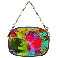 Floral Abstract 1 Chain Purse (one Side) by MedusArt