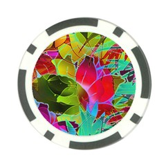 Floral Abstract 1 Poker Chip (10 Pack)