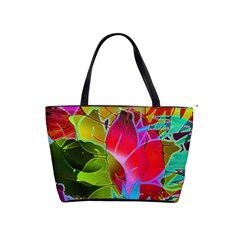 Floral Abstract 1 Large Shoulder Bag by MedusArt