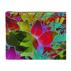 Floral Abstract 1 Cosmetic Bag (xl) by MedusArt