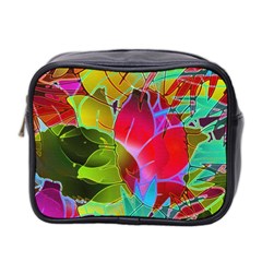 Floral Abstract 1 Mini Travel Toiletry Bag (two Sides)