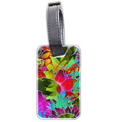 Floral Abstract 1 Luggage Tag (two Sides) by MedusArt