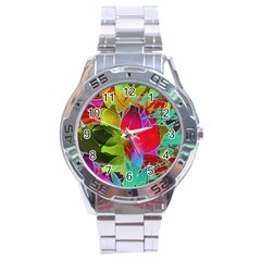 Floral Abstract 1 Stainless Steel Watch by MedusArt