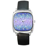 Glitter2 Square Leather Watch Front