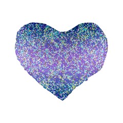 Glitter2 16  Premium Heart Shape Cushion 