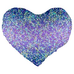 Glitter2 19  Premium Heart Shape Cushion