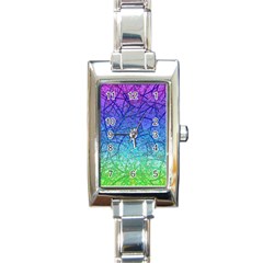 Grunge Art Abstract G57 Rectangle Italian Charm Watch by MedusArt