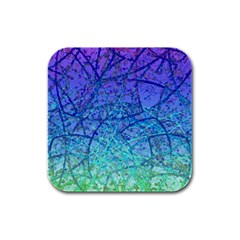 Grunge Art Abstract G57 Rubber Square Coaster (4 Pack) by MedusArt