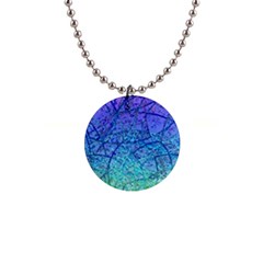 Grunge Art Abstract G57 1  Button Necklace by MedusArt