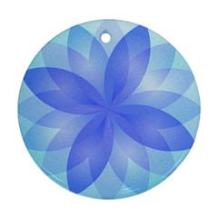 Abstract Lotus Flower 1 Round Ornament by MedusArt