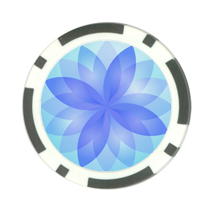 Abstract Lotus Flower 1 Poker Chip