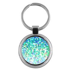 Mosaic Sparkley 1 Key Chain (round) by MedusArt