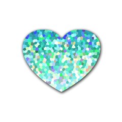 Mosaic Sparkley 1 Drink Coasters 4 Pack (heart)  by MedusArt