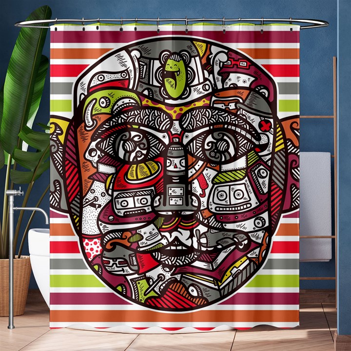 Mask Shower Curtain 60  x 72  (Medium)