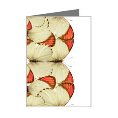 Butterfly Art White&orage Mini Greeting Card by BrilliantArtDesigns