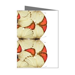 Butterfly Art White&orage Mini Greeting Card (8 Pack) by BrilliantArtDesigns