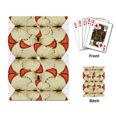 Butterfly Art White&orage Playing Cards Single Design by BrilliantArtDesigns