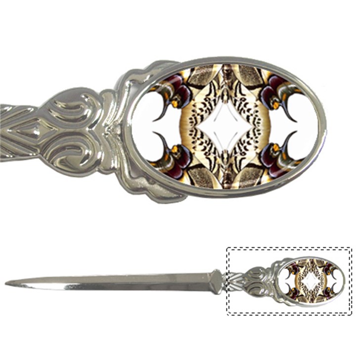 Butterfly Art Ivory&brown Letter Opener