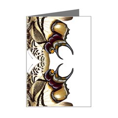 Butterfly Art Ivory&brown Mini Greeting Card by BrilliantArtDesigns