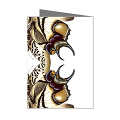 Butterfly Art Ivory&brown Mini Greeting Card (8 Pack) by BrilliantArtDesigns