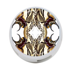 Butterfly Art Ivory&brown 4-Port USB Hub (One Side)