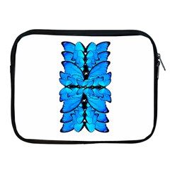 Butterfly Art Blue&cyan Apple Ipad Zippered Sleeve by BrilliantArtDesigns