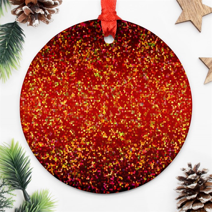 Glitter 3 Round Ornament (Two Sides)