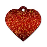 Glitter 3 Dog Tag Heart (One Sided)  Front