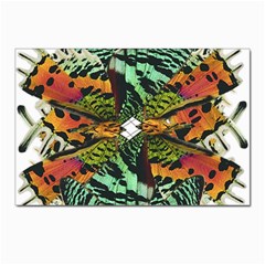 Butterfly Art Green & Orange Postcard 4 x 6  (10 Pack) by BrilliantArtDesigns