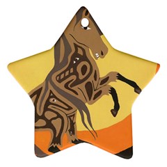 Embracing The Moon Star Ornament (two Sides) by twoaboriginalart