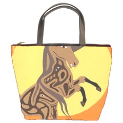 Embracing The Moon Bucket Handbag by twoaboriginalart