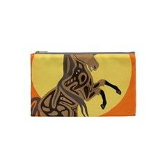 Embracing The Moon Cosmetic Bag (small) by twoaboriginalart