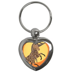 Embracing The Moon Copy Key Chain (Heart)