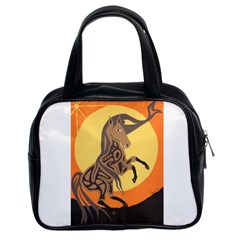 Embracing The Moon Copy Classic Handbag (two Sides) by twoaboriginalart