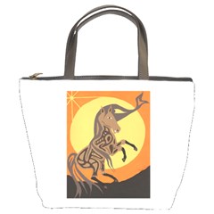 Embracing The Moon Copy Bucket Handbag by twoaboriginalart