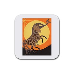 Embracing The Moon Copy Drink Coaster (square) by twoaboriginalart