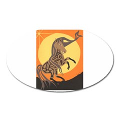 Embracing The Moon Copy Magnet (oval)