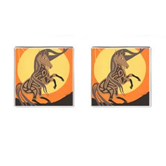 Embracing The Moon Copy Cufflinks (square) by twoaboriginalart