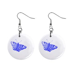  Decorative Blue Butterfly Mini Button Earrings